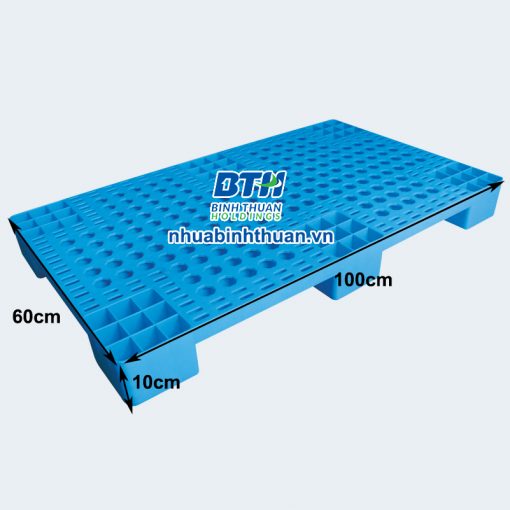Pallet lót sàn kích thước: 1000 x 600 x 100 mm - Nhựa Bình Thuận tại Hà Nội