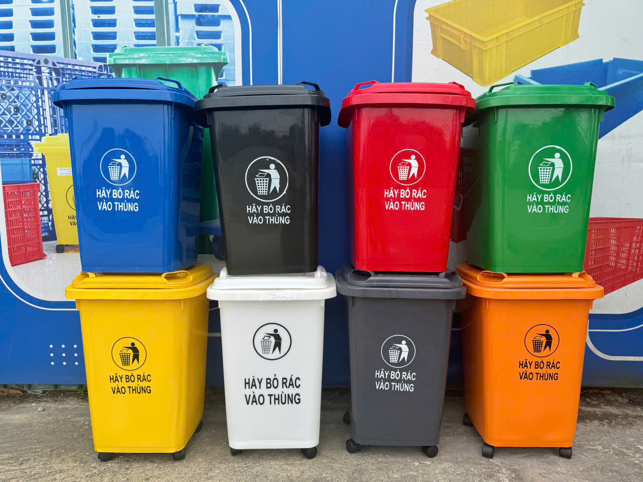 Thùng rác nhựa 60Lít INNOVA