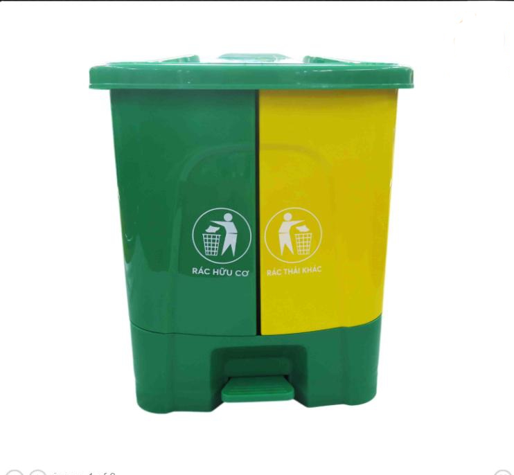 Thùng Phân Loại Rác 2 Ngăn 40L - INOVA